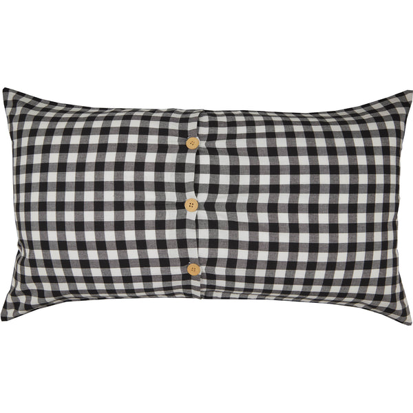 Vintage Check Black Tree King Sham 37Lx21W