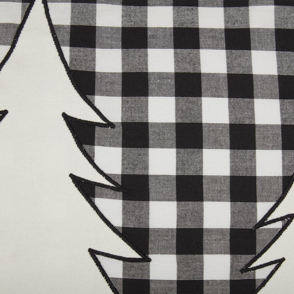 Vintage Check Black Tree Standard Sham 27Lx21W