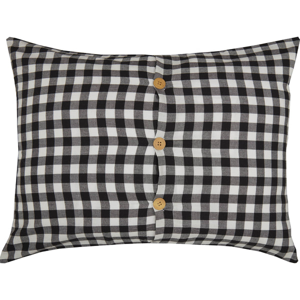 Vintage Check Black Tree Standard Sham 27Lx21W