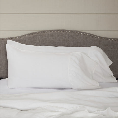 Provincial Linen White Standard Pillow Case Set of 2 27Lx21W+14
