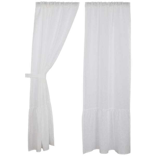 Provincial Linen White Panel Set of 2 84Lx40W