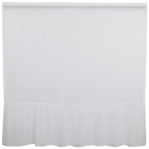 Provincial Linen White Shower Curtain 72Lx72W