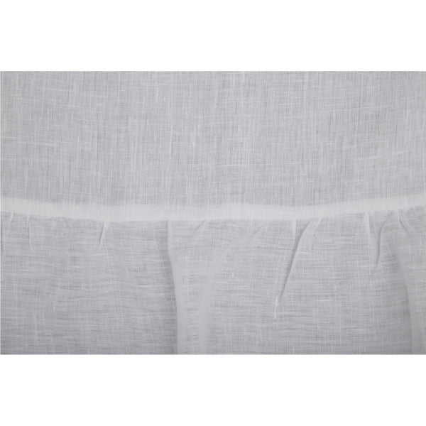 Provincial Linen White Shower Curtain 72Lx72W