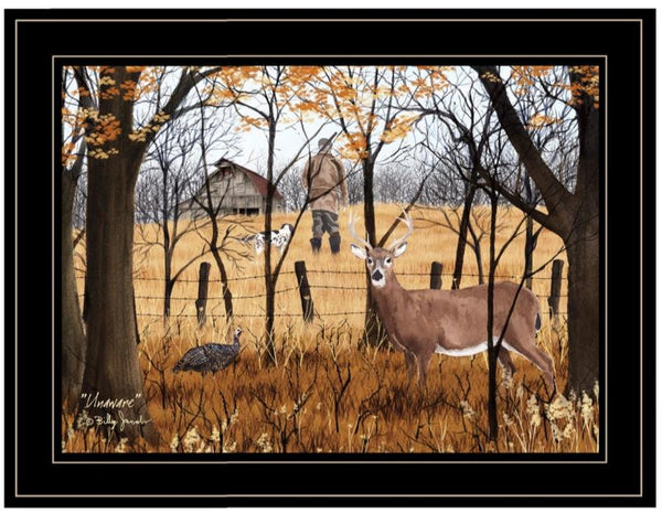 "Unaware" By Billy Jacobs, Ready To Hang Framed Print, Black 19x15