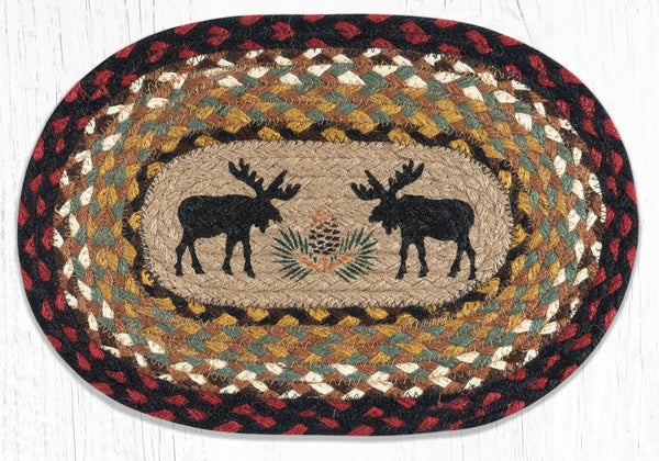 MSP-19 Black Moose Printed Oval Swatch 10"x15"
