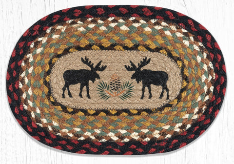 MSP-19 Black Moose Printed Oval Swatch 10"x15"