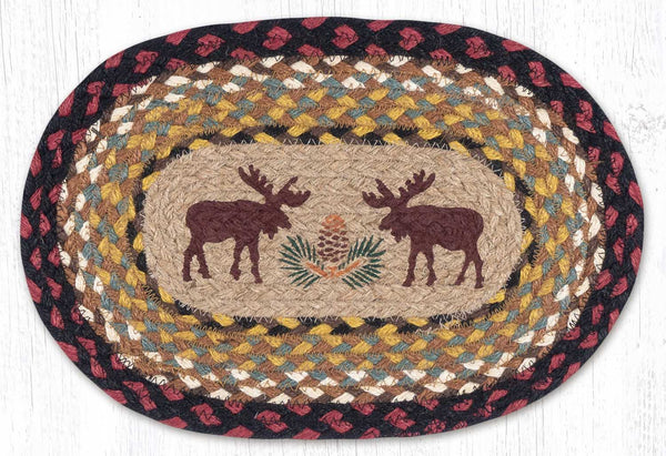 MSP-19 Moose/Pinecone Printed Oval Swatch 10"x15"