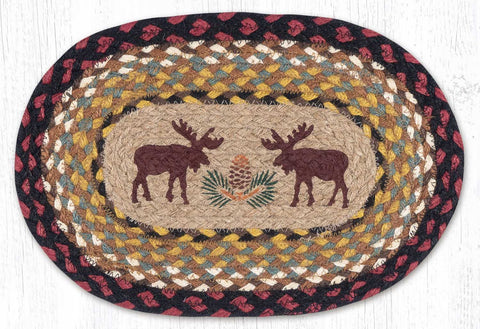 MSP-19 Moose/Pinecone Printed Oval Swatch 10"x15"