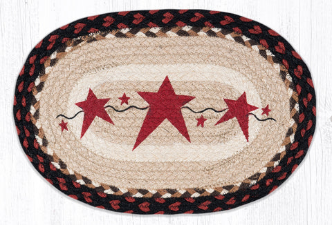 MSP-19 Primitive Stars Burgundy Printed Oval Swatch 10"x15"