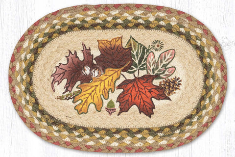 MSP-24 Autumn Leaves Printed Oval Swatch 10"x15"
