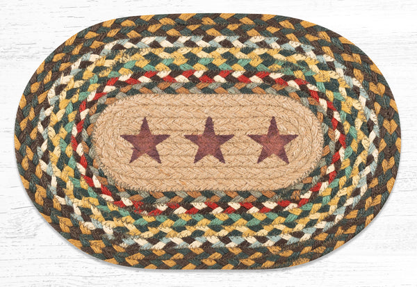 MSP-51 Gold Stars Printed Oval Swatch 10"x15"