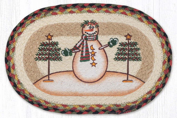 MSP-81 Moon & Star Snowman Printed Oval Swatch 10"x15"