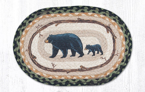 MSP-116 Mama & Baby Bear Printed Oval Swatch 10"x15"