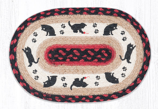 MSP-238 Cat and Kitten Printed Oval Swatch 10"x15"