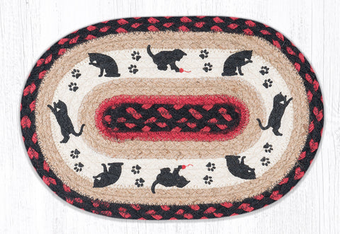 MSP-238 Cat and Kitten Printed Oval Swatch 10"x15"