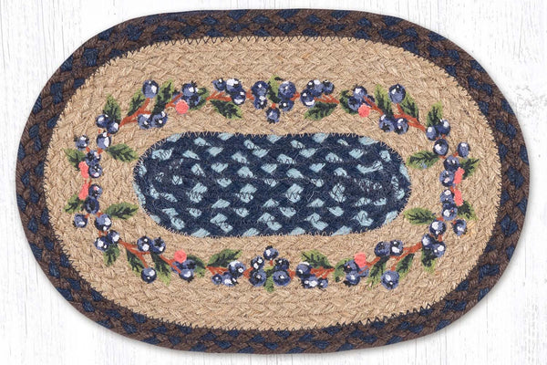 MSP-312 Blueberry Vine Printed Oval Swatch 10"x15"