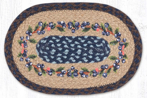 MSP-312 Blueberry Vine Printed Oval Swatch 10"x15"