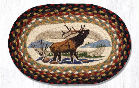 MSP-319 Winter Elk Printed Oval Swatch 10"x15"