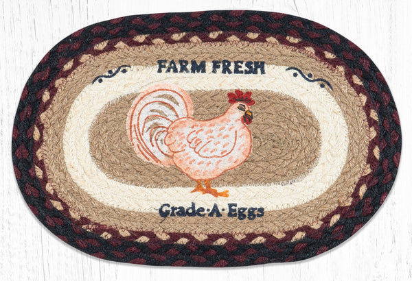 MSP-344 Farmhouse Chicken Printed Oval Swatch 10"x15"