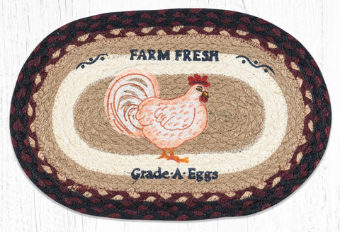 MSP-344 Farmhouse Chicken Printed Oval Swatch 10"x15"