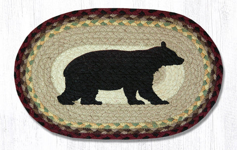 MSP-395 Cabin Bear Printed Oval Swatch 10"x15"