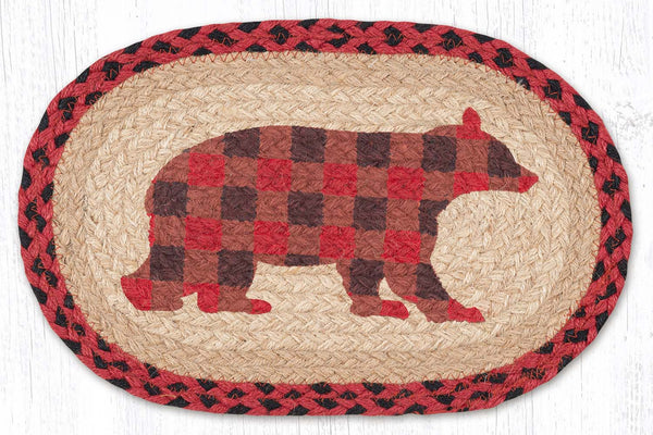 MSP-396 Flannel Bear Printed Oval Swatch 10"x15"