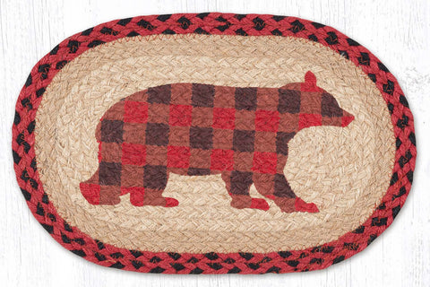 MSP-396 Flannel Bear Printed Oval Swatch 10"x15"