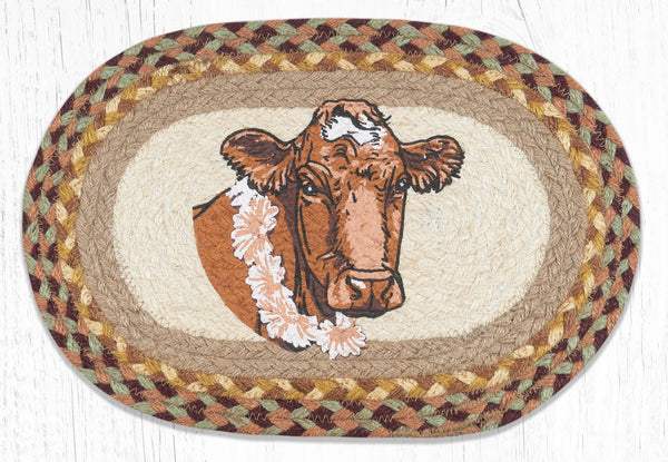 MSP-413 Cow Flower Printed Oval Swatch 10"x15"