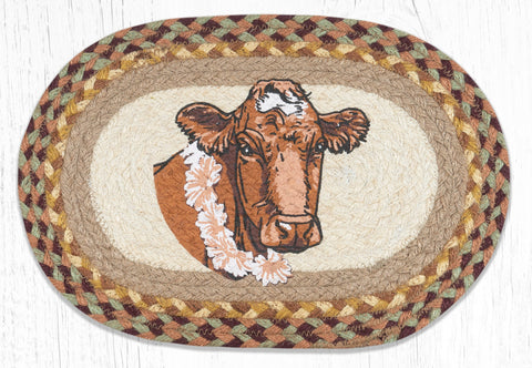 MSP-413 Cow Flower Printed Oval Swatch 10"x15"