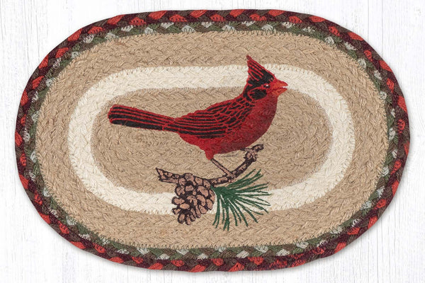 MSP-417 Cardinal Pinecone Printed Oval Swatch 10"x15"