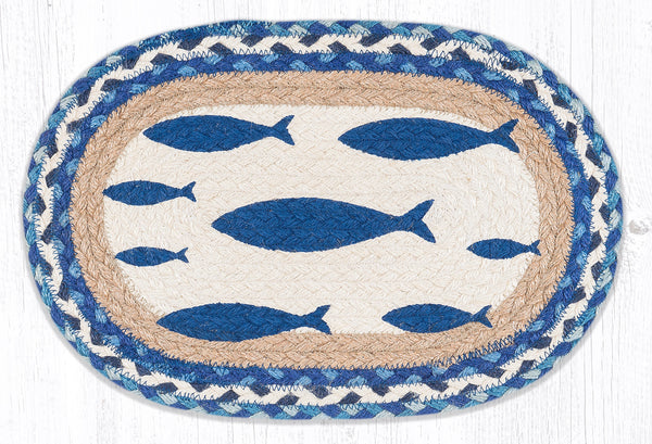 MSP-443 Fish Printed Oval Swatch 10"x15"