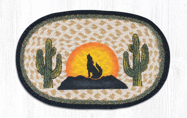 MSP-469 Coyote Silhouette Printed Oval Swatch 10"x15"