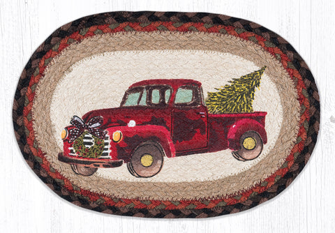 MSP-530 Christmas Truck Printed Oval Swatch 10"x15"