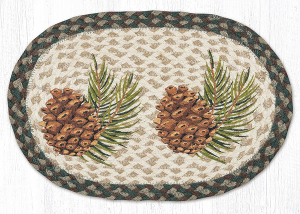 MSP-577 Graphic Pinecone Printed Oval Swatch 10"x15"
