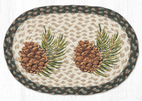 MSP-577 Graphic Pinecone Printed Oval Swatch 10"x15"
