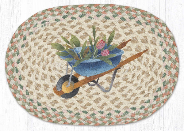 MSP-654 Tulips Wheelbarrow Printed Oval Swatch 10"x15"
