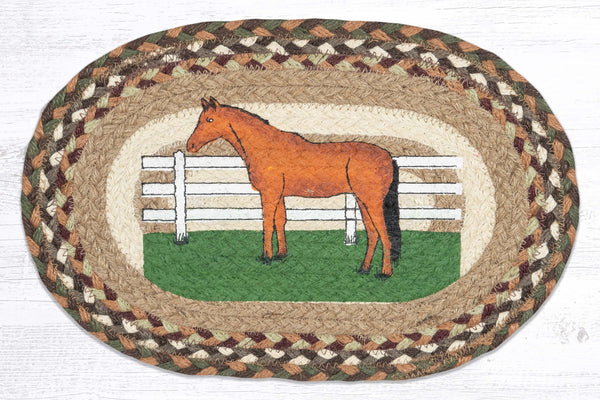 MSP-657 Horse Printed Oval Swatch 10"x15"