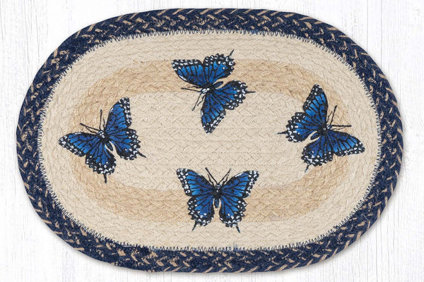MSP-9-921 Blue Swallowtail Printed Oval Swatch 10"x15"