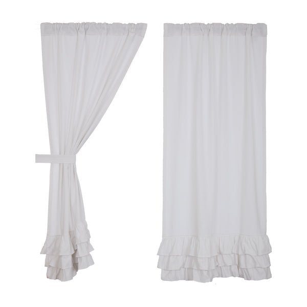 Serenity Ruffled Short Panel Set of 2 63Lx36W