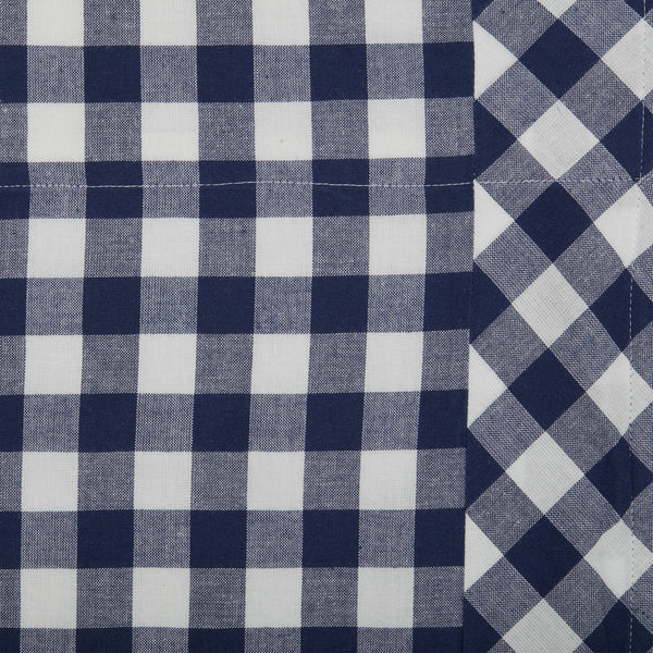 Vintage Check Blue Short Panel Set of 2 63Lx36W