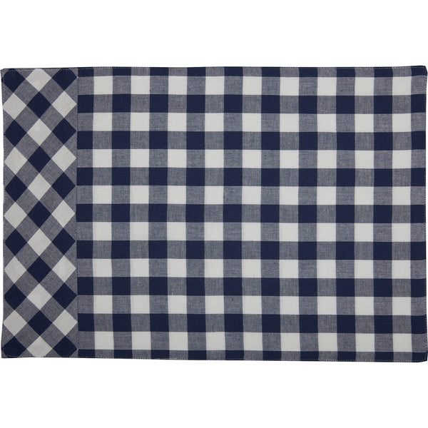 Vintage Check Blue Placemat Set of 4 18Lx12W