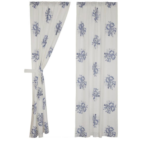 Lydia Blue Panel Set of 2 84Lx40W