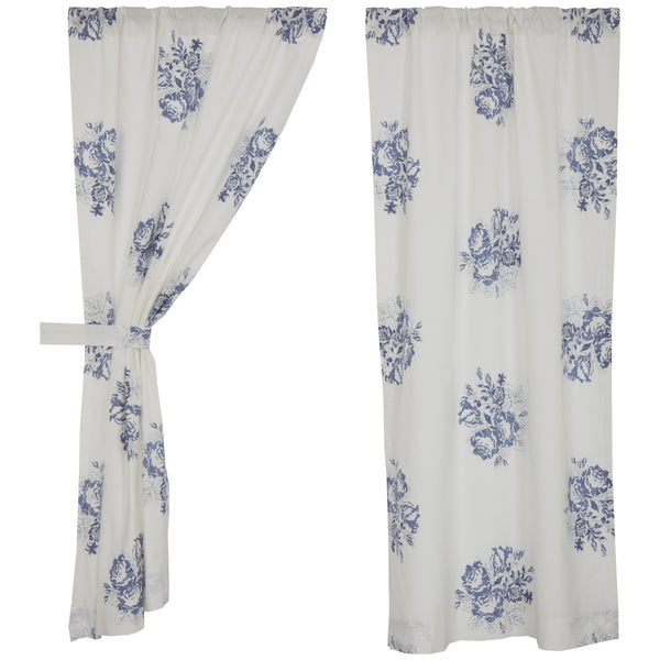Lydia Blue Short Panel Set of 2 63Lx36W