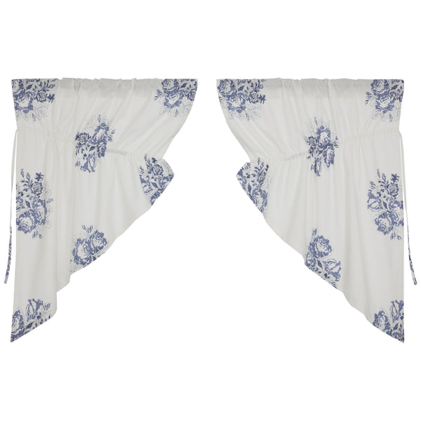 Lydia Blue Prairie Swag Set of 2 36Lx36Wx18