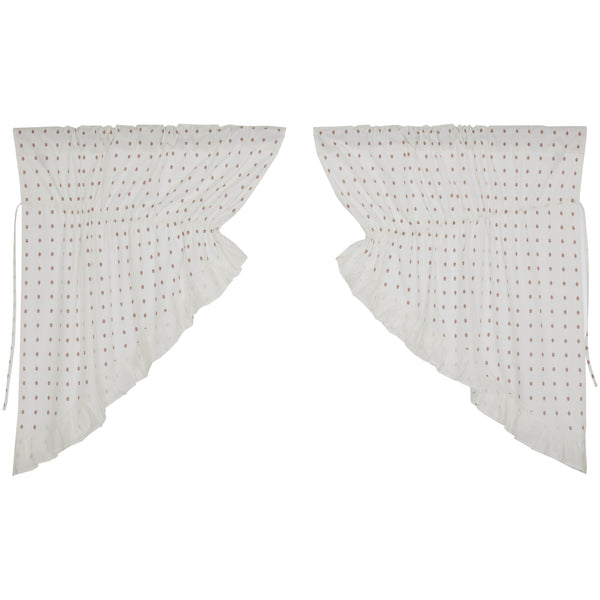 Abigail Ruffled Prairie Swag Set of 2 36Lx36Wx18