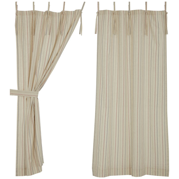 Betsy Stripe Tie Top Short Panel Set of 2 63Lx36W
