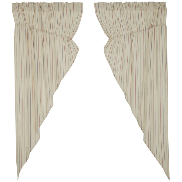 Betsy Stripe Prairie Curtain Set of 2 63Lx36Wx18