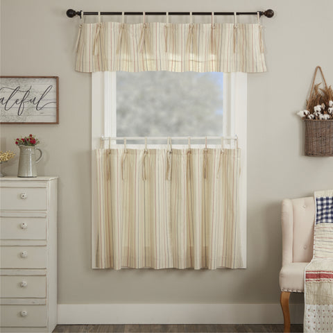 Betsy Stripe Tie Top Tier Set of 2 24Lx36W