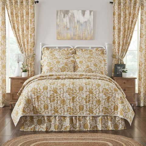 Dorset Gold King Quilt Combo - Clearance - King Quilt, 2 King Shams. See website for free shipping offer. Primitive Country Home Decor. Clearance quilts and bedding accessories.