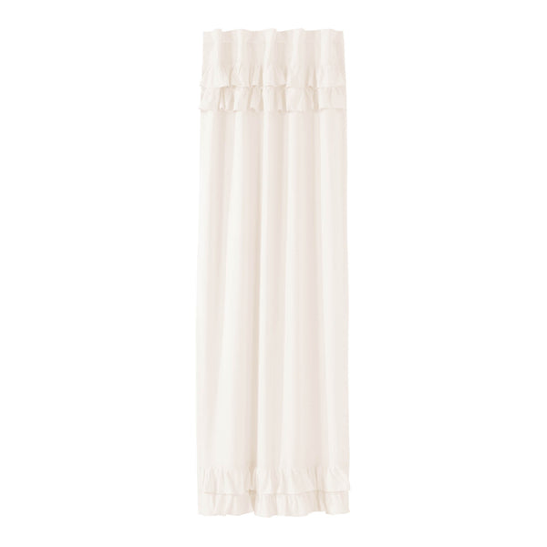 Simple Life Flax Antique White Ruffled Panel 96x40